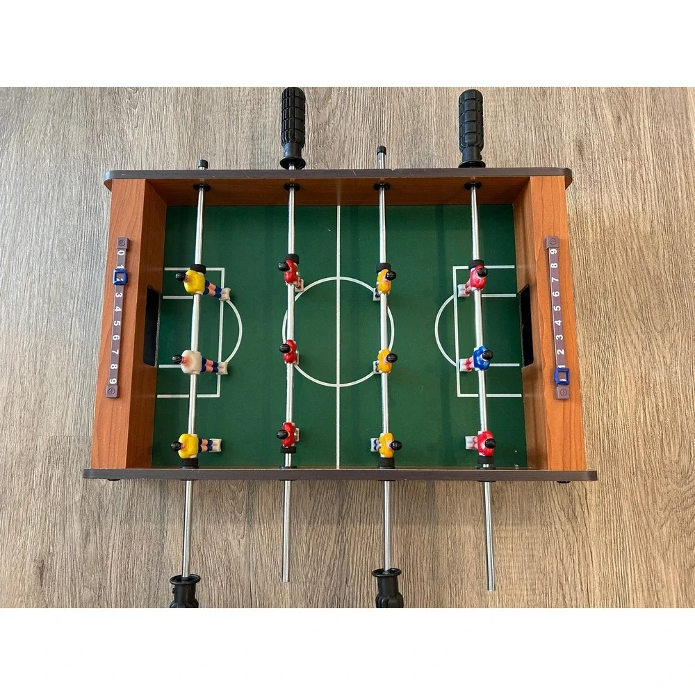 Vintage‎ 20 Inch Mini Foosball Tabletop Game Soccer Kids Adults Brown Excellent